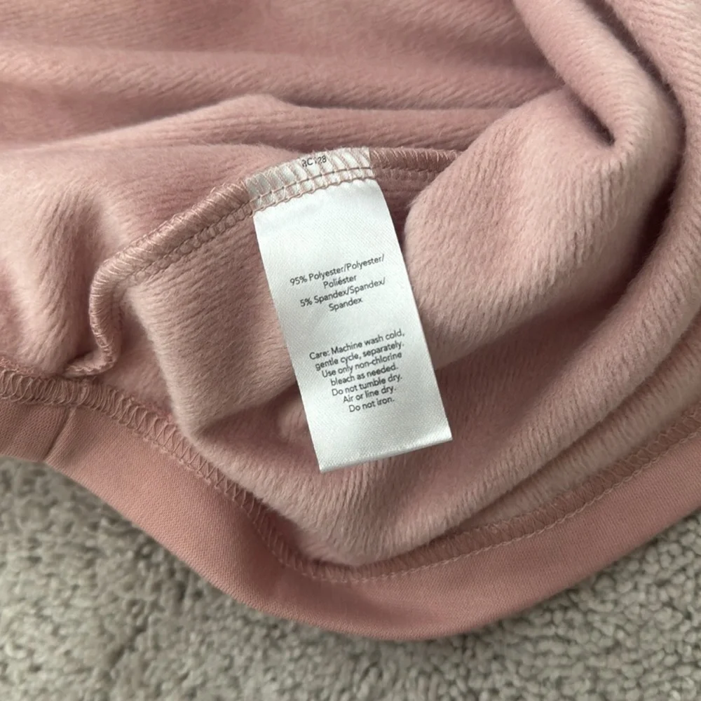 Berkshire Homewear French Terry Cardigan & Flare Pant Set | Size 1X | Pink - Picture 8 of 11